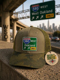 580 West Oakland Trucker Hat Olive/Camo