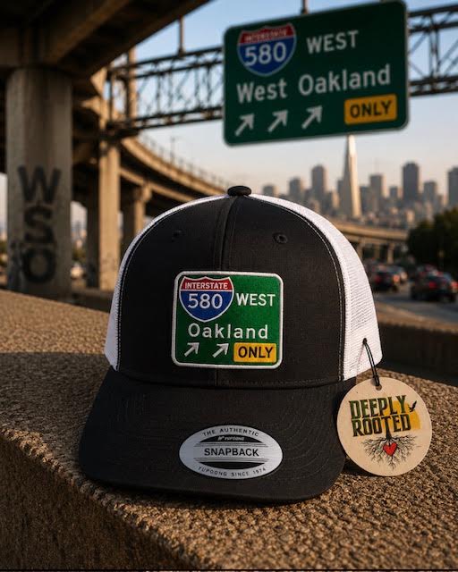 580 West Oakland Trucker Hat Black/White