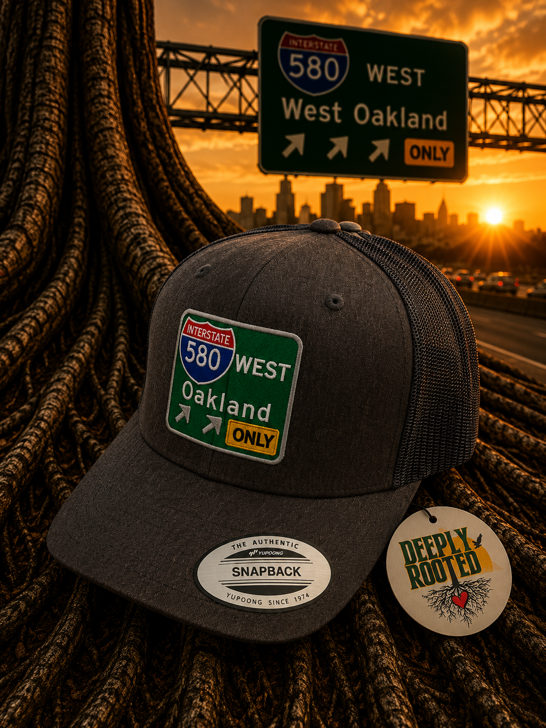 Charcoal 580 West Oakland Trucker Snapback