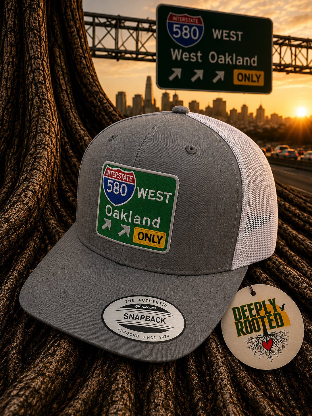 580 West Trucker Hat – Heather Gray/White