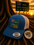 West Oakland-Dusty Blue/White Mesh
