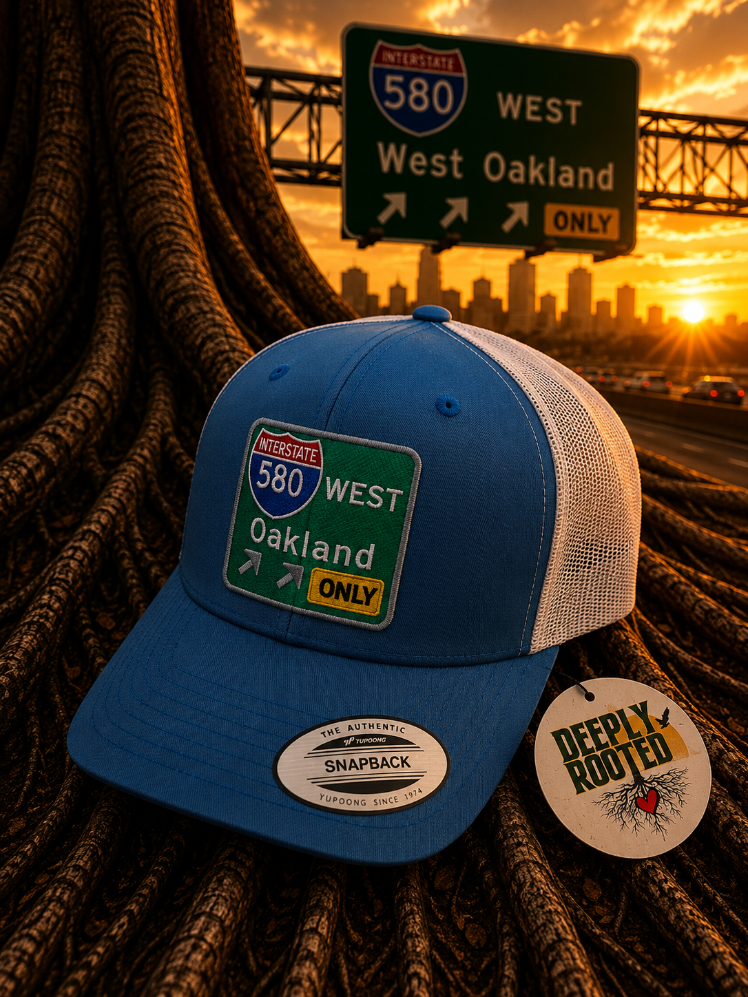 West Oakland-Dusty Blue/White Mesh