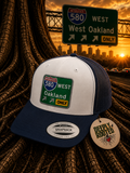 White/Navy 580 West Oakland Trucker Snapback