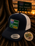 580 West Trucker Hat – Navy/White (Trim Brim)